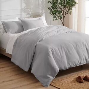 Bare Home Gray Duvet Cover Set NEW Twin/Twin XL